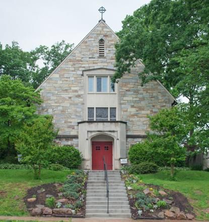 What's going on in the front of the church?